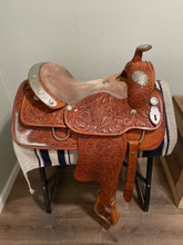 Load image into Gallery viewer, 16” Circle S Tooled Western Saddle