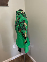Load image into Gallery viewer, S Green Black And Gold Western Show Shirt