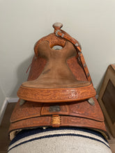 Load image into Gallery viewer, 17” Broken Horn Western Saddle