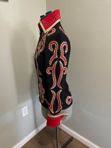 S Black Red Gold Western Show Shirt