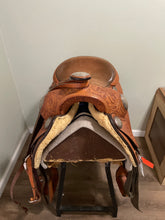 Load image into Gallery viewer, 17” Broken Horn Western Saddle