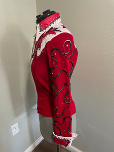 XXS Red, Black, White 1849 Authentic Western Show Shirt