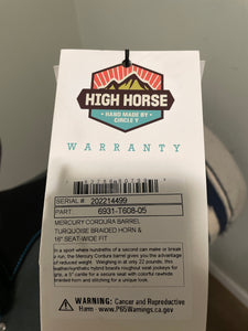 16.5” Black High Horse Barrel Saddle