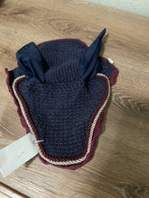 Load image into Gallery viewer, Navy and Maroon Full Ear Bonnet