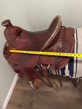 Load image into Gallery viewer, 17” Wades Diamond K Western Saddle