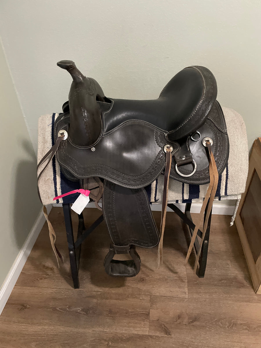 15” Black Western Saddle – A Little Bit Used Tack Shop