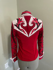 XXS Red, Black, White 1849 Authentic Western Show Shirt