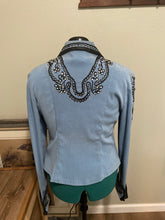Load image into Gallery viewer, XL Blue Western Show Shirt