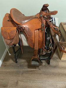 15.5” JJ Maxwell Western Stock Style Saddle