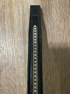 Red Barn Imperial Browband Black with Clear Stones
