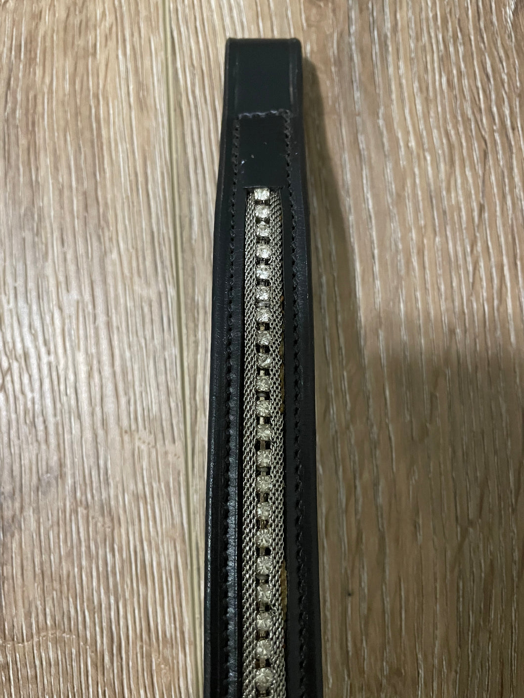 Red Barn Imperial Browband Black with Clear Stones