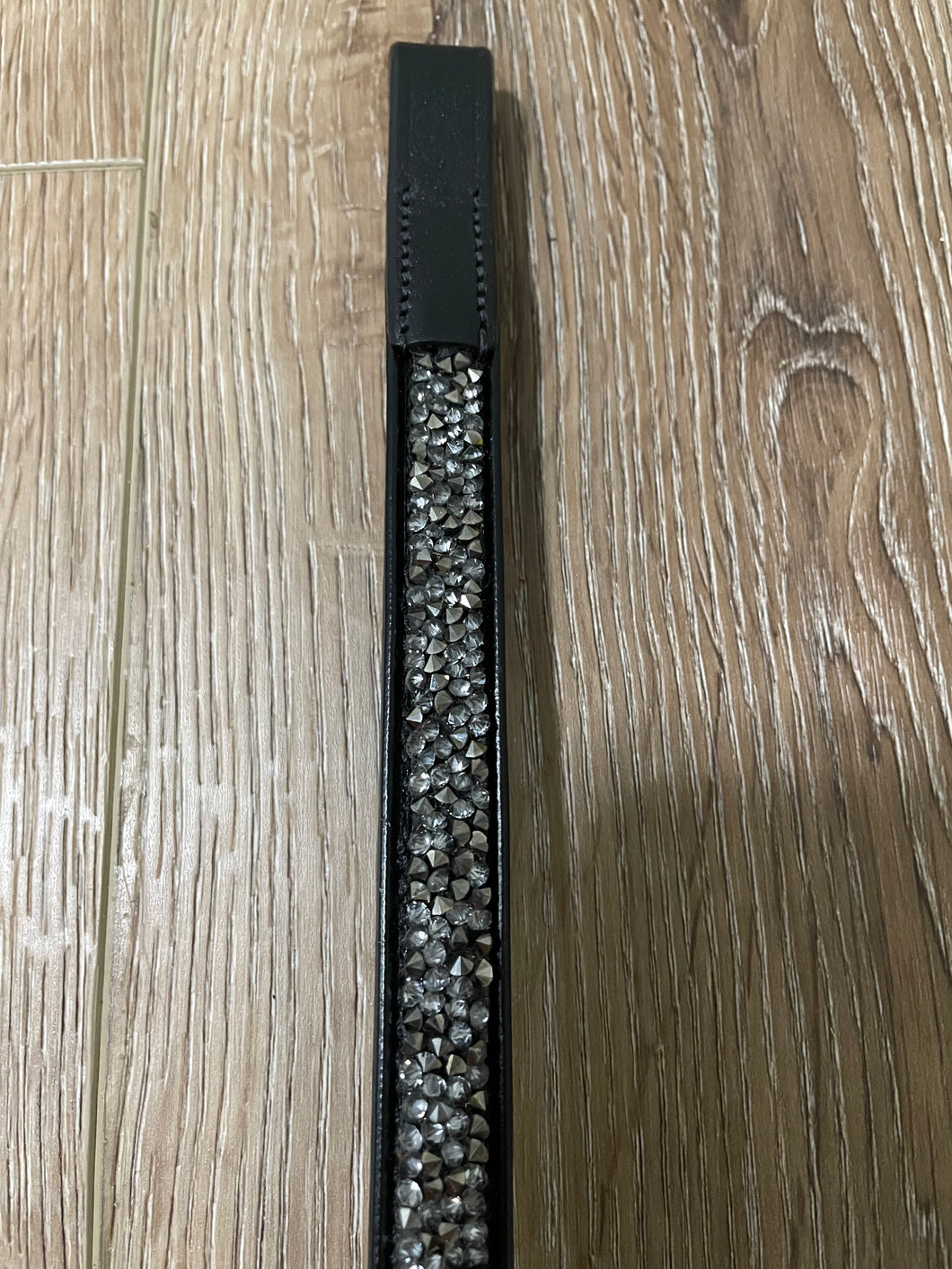 Black Browband with Graphite Stones