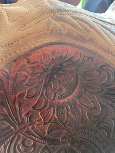 16” Hereford Western Saddle With Sunflower Tooling