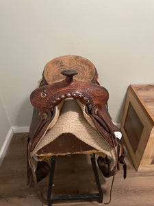 16” Hereford Western Saddle With Sunflower Tooling