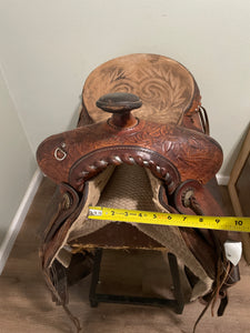 16” Hereford Western Saddle With Sunflower Tooling