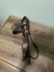 Turquoise Jeweled Western Headstall