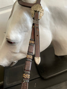 Western Headstall With Silver