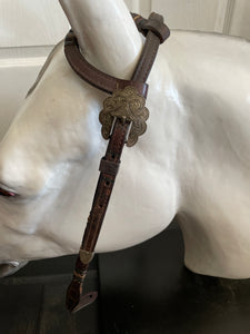 Western Headstall With Silver