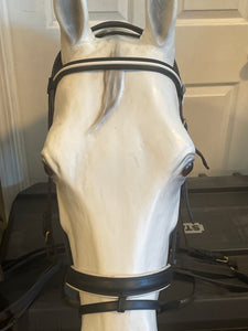 Black and White Dressage Bridle
