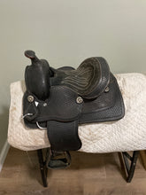 Load image into Gallery viewer, 10” Black Child’s Synthetic Western Saddle