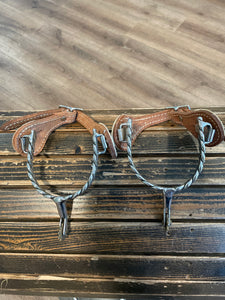 Western Rowel Spurs with Leather Strap