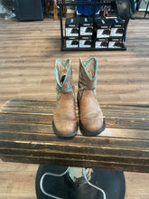 Load image into Gallery viewer, Tan and Teal Ariat Fat Baby Boots