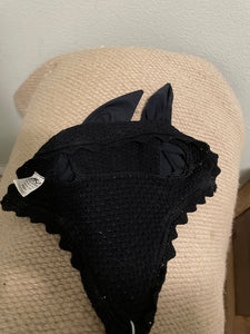 Anna Scarpati Black Bling Ear Bonnet