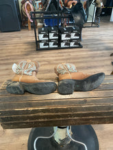 Load image into Gallery viewer, Tan and Teal Ariat Fat Baby Boots